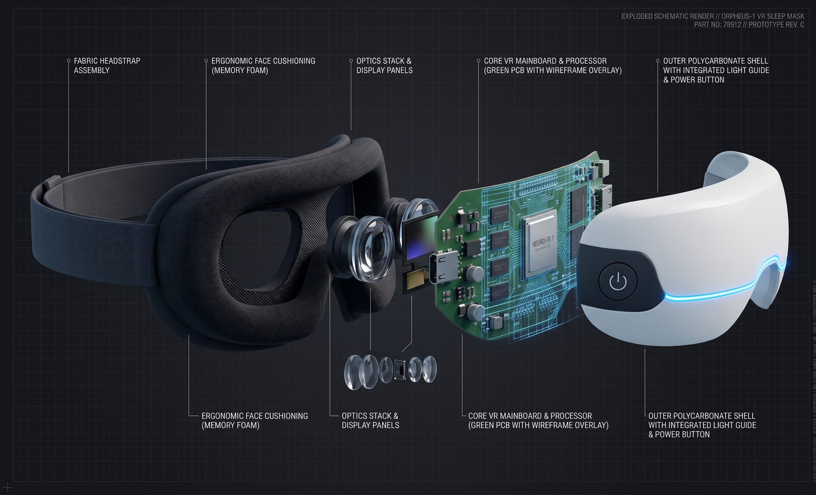 Exploded-view technical render of the Real-X Portal's internal hardware components